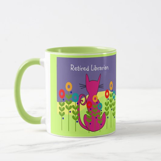 Gepensioneerde Librarian Cat Mok (Links)