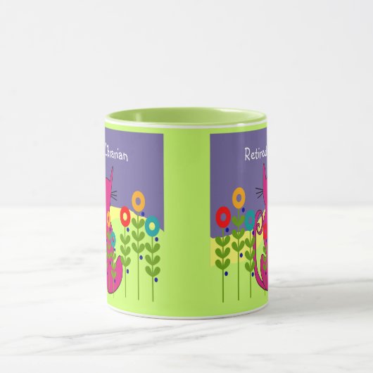 Gepensioneerde Librarian Cat Mok (Midden)