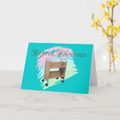 Gepensioneerde Librarian EMPTY CART Kaart (Gele Bloem)