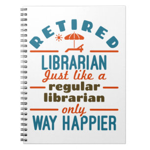 Gepensioneerde Librarian Funny Retirement Happier Notitieboek
