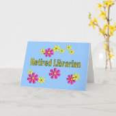Gepensioneerde Librarian Gifts Daisies Patroon Kaart (Gele Bloem)