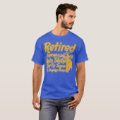 Gepensioneerde Lineman elektricien Pensioengift T-shirt (Voorkant volledig)