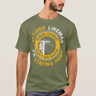 Gepensioneerde Lineman Linewerker Power Lineman T-shirt