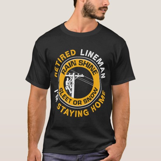 Gepensioneerde Lineman Lineworker Power Lineman Re T-shirt (Voorkant)