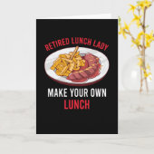 Gepensioneerde Lunch Lady Gift School Cafetaria Kaart (Gele Bloem)