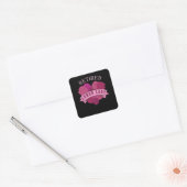 Gepensioneerde Lunch Lady Gift School Cafetaria Vierkante Sticker (Envelop)