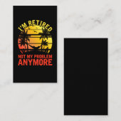 Gepensioneerde Mannen Vrouwen Sarcastische retiree Visitekaartje (Voorkant / Achterkant)