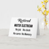 Gepensioneerde Master Elektricien Geen baan Geen k Kaart (Gele Bloem)