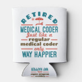 Gepensioneerde medische coder Funny Retirement Hap Blikjeskoeler (Achterkant)