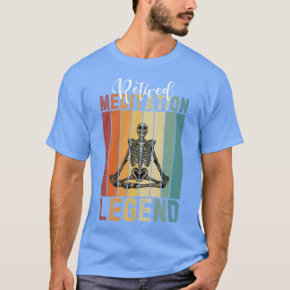 Gepensioneerde MeditatieGrappig pensioen retro ske T-shirt