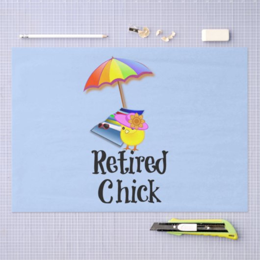 Gepensioneerde meid, zo schattig. tissuepapier (Craft)