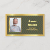 Gepensioneerde Militaire Aangepaste Foto Visitekaartje (Voorkant)