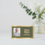 Gepensioneerde Militaire Aangepaste Foto Visitekaartje (Staand voorkant)