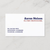 Gepensioneerde militaire foto contactkaartje (Achterkant)