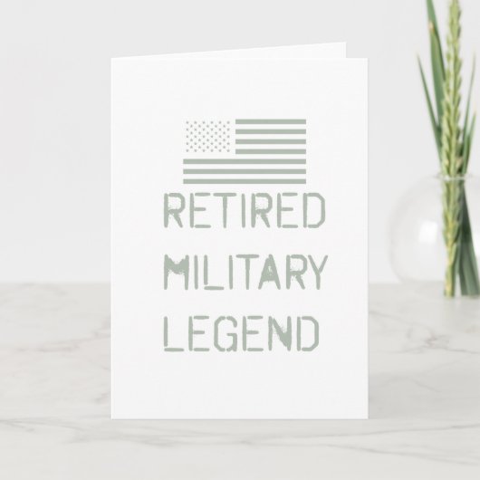 Gepensioneerde militaire legende veteraan soldaat  kaart (Voorkant)