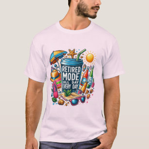 Gepensioneerde modus Zomervibes - Strandleven de h T-shirt