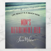 Gepensioneerde moeder of een persoon rode fijne wi wijn etiket (Enkel label)