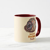 Gepensioneerde mok brandweerman (Voorkant rechts)