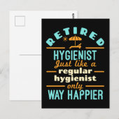 Gepensioneerde mondhygiënist RDH gelukkiger Briefkaart (Voorkant / Achterkant)