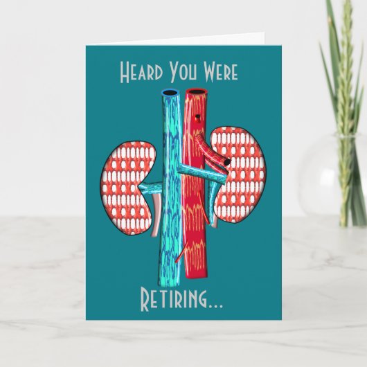 Gepensioneerde nefroloog nierkunst kaart (Voorkant)