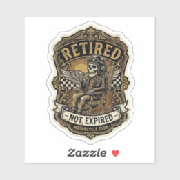 Gepensioneerde Niet Verlopen Biker — MotorClub Sti Sticker