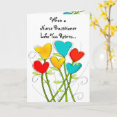 Gepensioneerde Nurse Practitioner Kaart Floral (Gele Bloem)