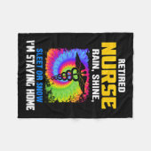 Gepensioneerde Nurse Rain Shine Sleet of Sneeuw Ik Fleece Deken (Voorkant (Horizontaal))