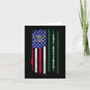 Gepensioneerde O6 Kolonel Kol Rang Amerikaanse Vla Kaart