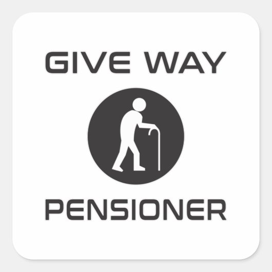 Gepensioneerde Opa pensioen Grappig geschenk idee Vierkante Sticker (Voorkant)