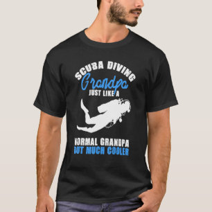 Gepensioneerde opa scuba duikers met het norkelen  t-shirt