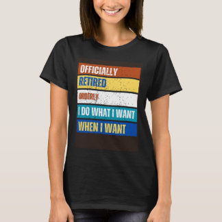 Gepensioneerde ordelijke pensionering t-shirt