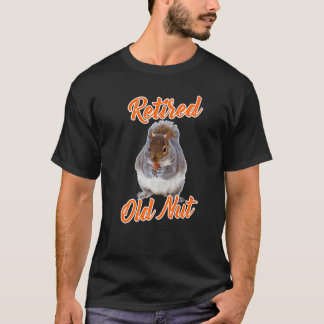 Gepensioneerde oude noteneekhoorn t-shirt