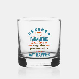 Gepensioneerde Paramedische EMT-pensionering Funny Whisky Glas