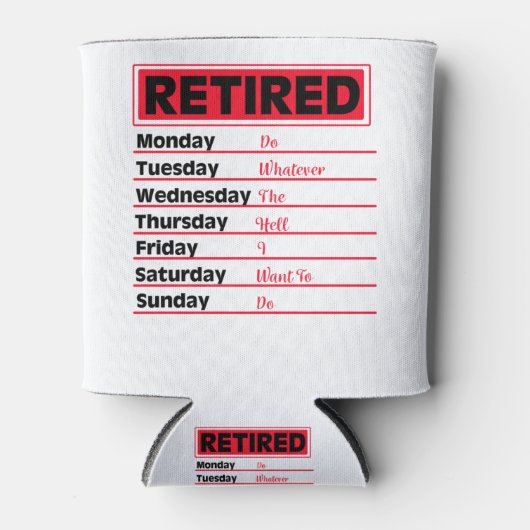 Gepensioneerde pensioencadeaus 2020 voor schema blikjeskoeler (Voorkant)