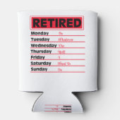 Gepensioneerde pensioencadeaus 2020 voor schema blikjeskoeler (Achterkant)