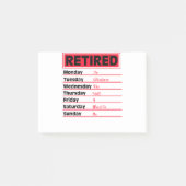 Gepensioneerde pensioencadeaus 2020 voor schema post-it® notes (Voorkant)