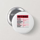 Gepensioneerde pensioencadeaus 2020 voor schema ronde button 5,7 cm (Voorkant /achterkant)