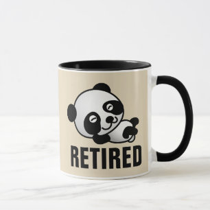GEPENSIONEERDE PENSIOENEN zoete PANDA BEER COFFIEK Mok