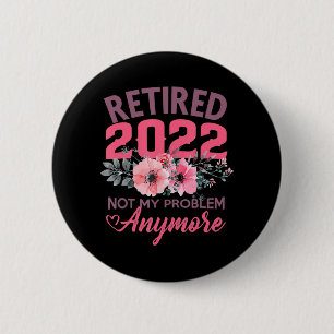 Gepensioneerde pensioenuitkeringen 2022 voor vrouw ronde button 5,7 cm