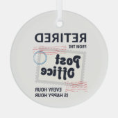 Gepensioneerde pensionering postwerknemer glas ornament (Achterkant)