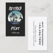 Gepensioneerde piloot surfen pensioen GRAPPIG Visitekaartje (Voorkant / Achterkant)