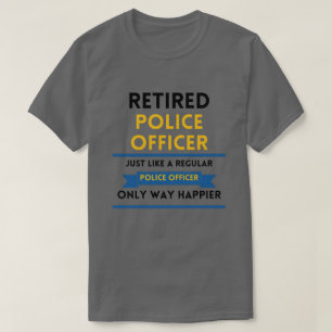 gepensioneerde politie net als een gewone blauwe t-shirt