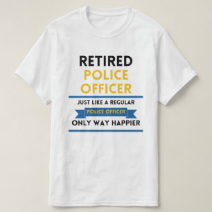 gepensioneerde politie net als een gewone blauwe t-shirt