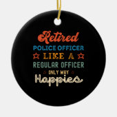 Gepensioneerde politieagent grappig pensioen 2022  keramisch ornament (Voorkant)