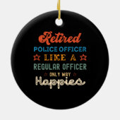 Gepensioneerde politieagent grappig pensioen 2022  keramisch ornament (Achterkant)