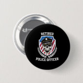 Gepensioneerde politieagent politieman Retirement  Ronde Button 5,7 Cm (Voorkant /achterkant)