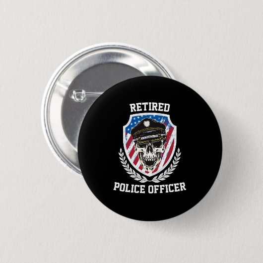Gepensioneerde politieagent politieman Retirement  Ronde Button 5,7 Cm (Voorkant /achterkant)