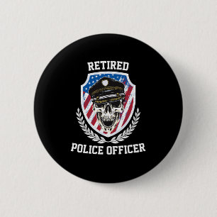 Gepensioneerde politieagent politieman Retirement  Ronde Button 5,7 Cm
