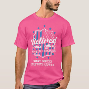 Gepensioneerde politieagent vader vader politie Ma T-shirt