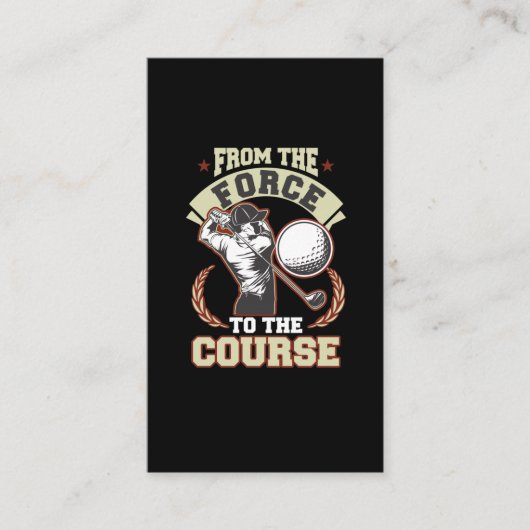 Gepensioneerde politiefunctionaris Golf Player Visitekaartje (Voorkant)